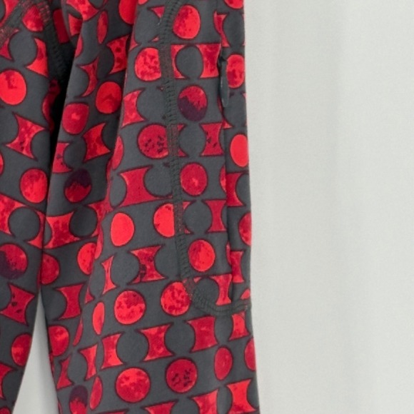 Title Nine Dream Dress Small Red Grey Geometric Dot 1/4 Zip Long Sleeve - Picture 6 of 11